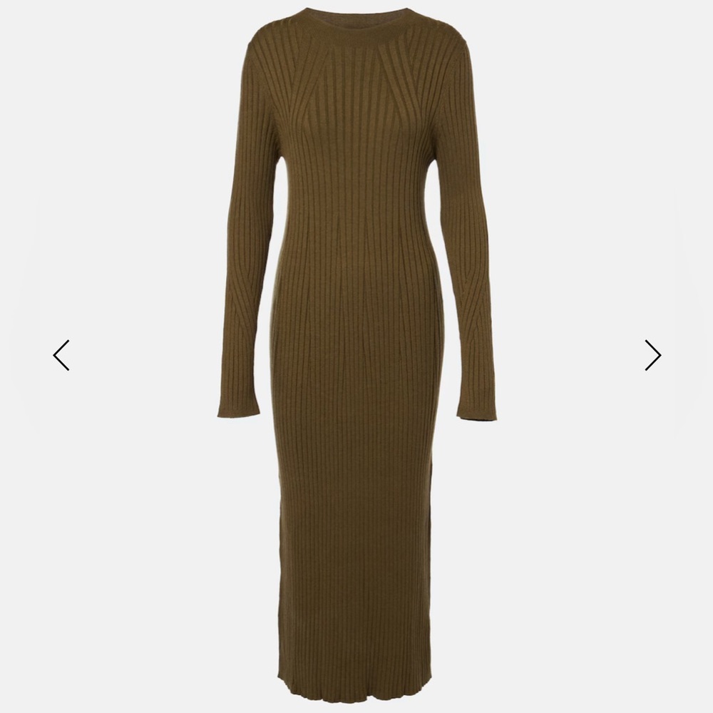 Varley Axel Rib Knit Midi sweater Dress • sold out Brown Patina • Size S - Picture 3 of 7
